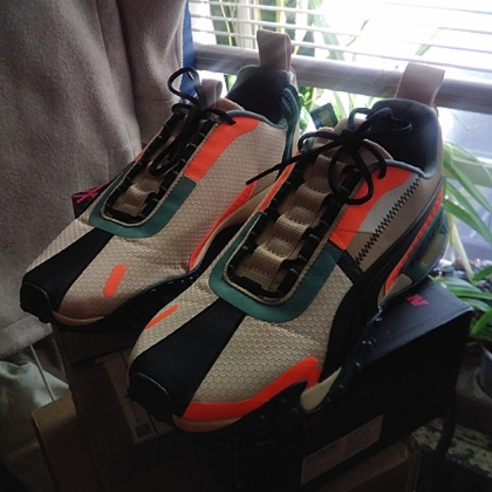 Puma Unisex LQDcell Cream, Blue & Orange Accents W-9, M-7.5 - Picture 8 of 16
